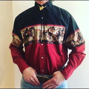 Vintage Wrangler snap button up shirt.